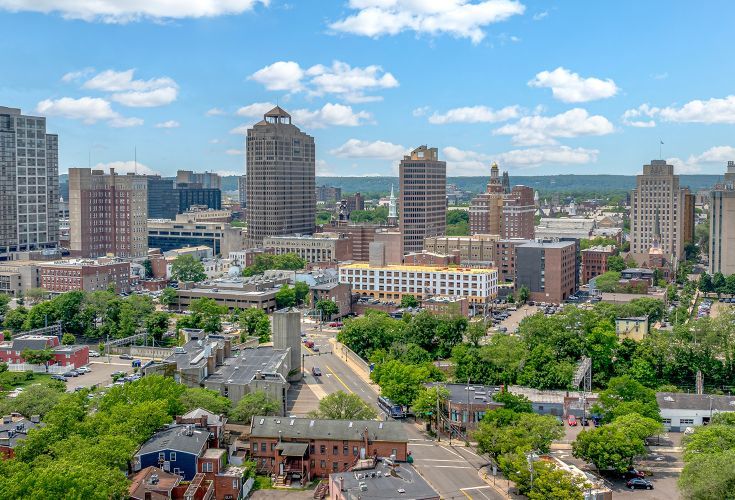 Photo overlooking the city of New Haven